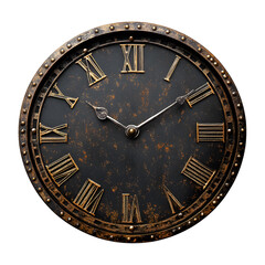 Fototapeta premium Antique clock on a transparent background. isolated background.