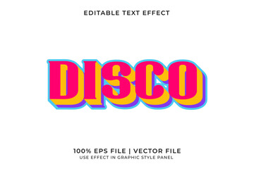 3D Disco Retro style text effect