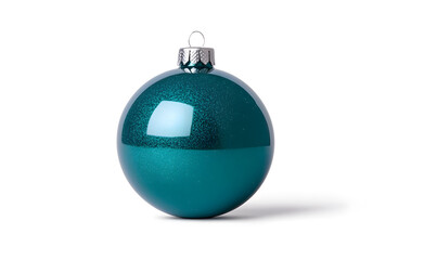 Shiny color Christmas ball isolated on a white background