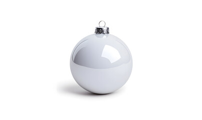 Shiny color Christmas ball isolated on a white background
