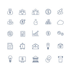 Financial Icons Set Vector Design Illustration