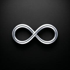 3d silver infinity symbol