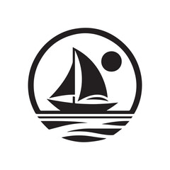 simple sailboat logo icon