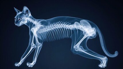 Fototapeta premium X-ray of a Cat Skeleton