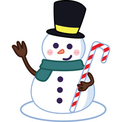 Christmas Snowman Illustration