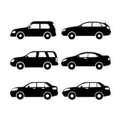 Car icons illustration silhouette vector  