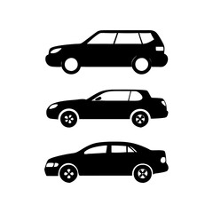 Car icons illustration silhouette vector  
