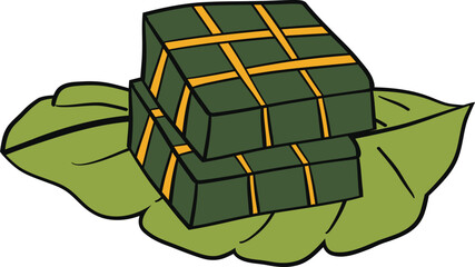 Chung cake Traditional Food for Lunar New Year. Art & Illustration