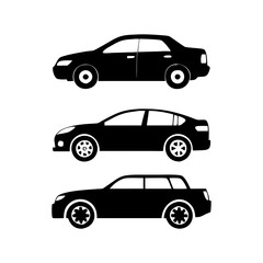 Car icons illustration silhouette vector  