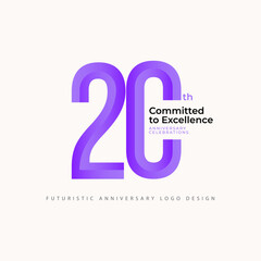 20 years anniversary celebrations logo concept