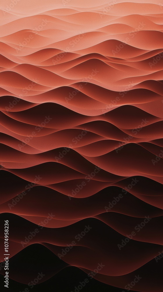 Poster the image is a series of waves in a red color