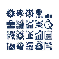 Financial Icons Set Vector Design Illustration