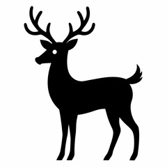 Reindeer-silhouette-vector-illustration