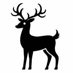 Reindeer-silhouette-vector-illustration