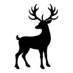 Reindeer-silhouette-vector-illustration