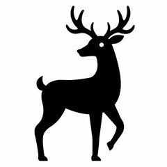 Reindeer-silhouette-vector-illustration