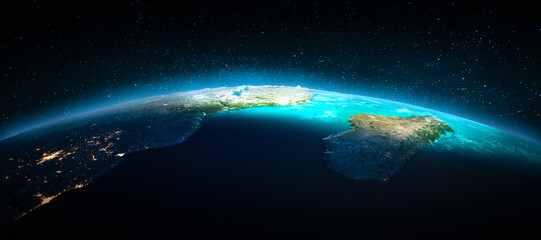 Africa, Madagascar at night