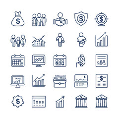 Financial Icons Set Vector Design Illustration