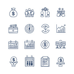 Financial Icons Set Vector Design Illustration