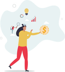 Consumer behavior understanding to make effective ads.flat characters.