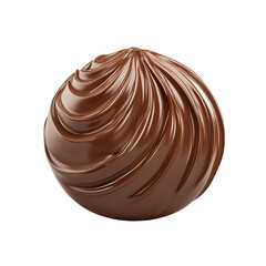 Chocolate:  A decadent chocolate truffle, perfectly round and swirled with rich, glossy chocolate, ready to melt in your mouth.  