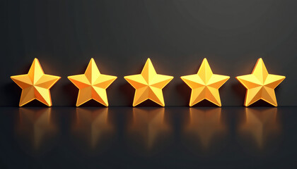 Fototapeta premium Golden Stars: Exceptional Quality and Service