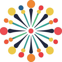 Colorful Geometric Burst