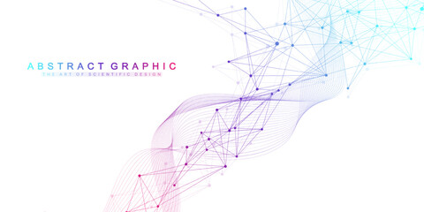 Digital network connect data lines and dots technology background template. Plexus effect. Polygonal concept connection background for your presentation