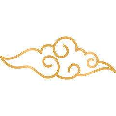 Fototapeta premium Chinese Cloud Line Pattern