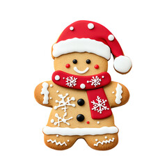 Cheerful Gingerbread Man Illustration 