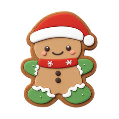 Cheerful Gingerbread Man Illustration 