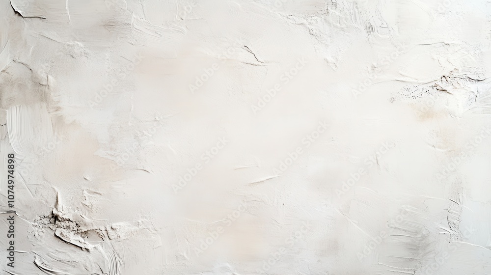 Poster A close-up view of a smooth white plaster wall with subtle textures and variations highlighting its modern finish