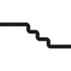 Fototapeta premium Road Map Step Infographic