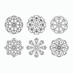 Mandala art, design for wall papers, paint shirts and tiles, vector illustration