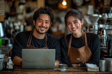 Fototapeta premium Smiling Baristas in a Cafe
