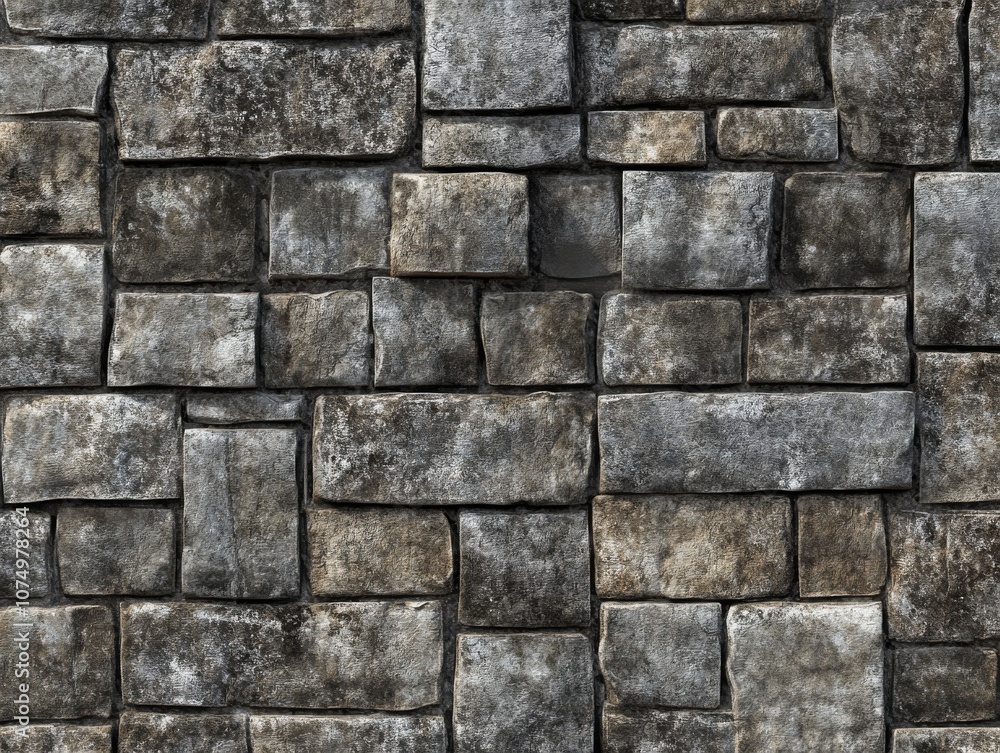 Poster seamless texture of neutral stone bricks perfect for architectural designs and background applicatio