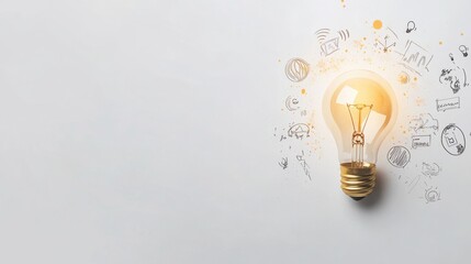 Explore innovative ideas with a creative light bulb concept