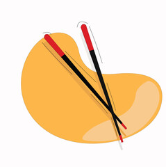 Chopsticks Vector illustration for restaurant menu, and food