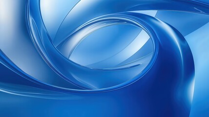 Fototapeta premium Swirling Blue Waves Create a Tranquil Atmosphere