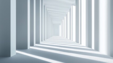 Endless Light and Shadow Corridor