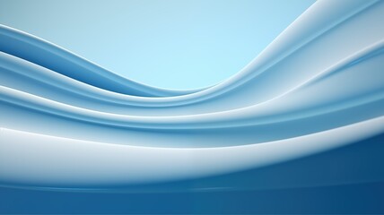 Fototapeta premium Harmonious Soft Blue Fabric Waves
