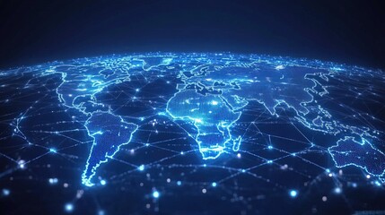 International network connection, illustration of digital art