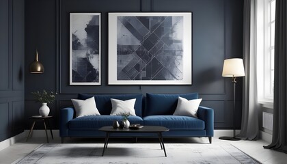 Photo modern style interior room 3d illustration