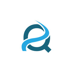 Q Simple letter logo vector design template.