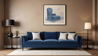 Photo modern style interior room 3d illustration