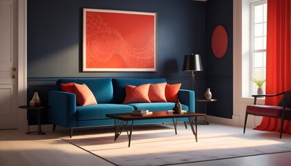 Photo modern style interior room 3d illustration