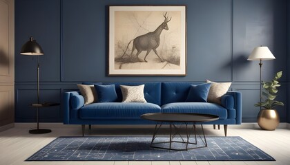 Photo modern style interior room 3d illustration