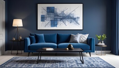 Photo modern style interior room 3d illustration