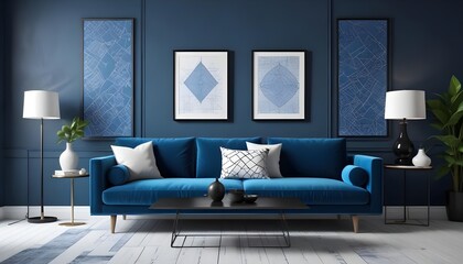 Photo modern style interior room 3d illustration