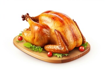 Classic roast chicken dinner meat food.